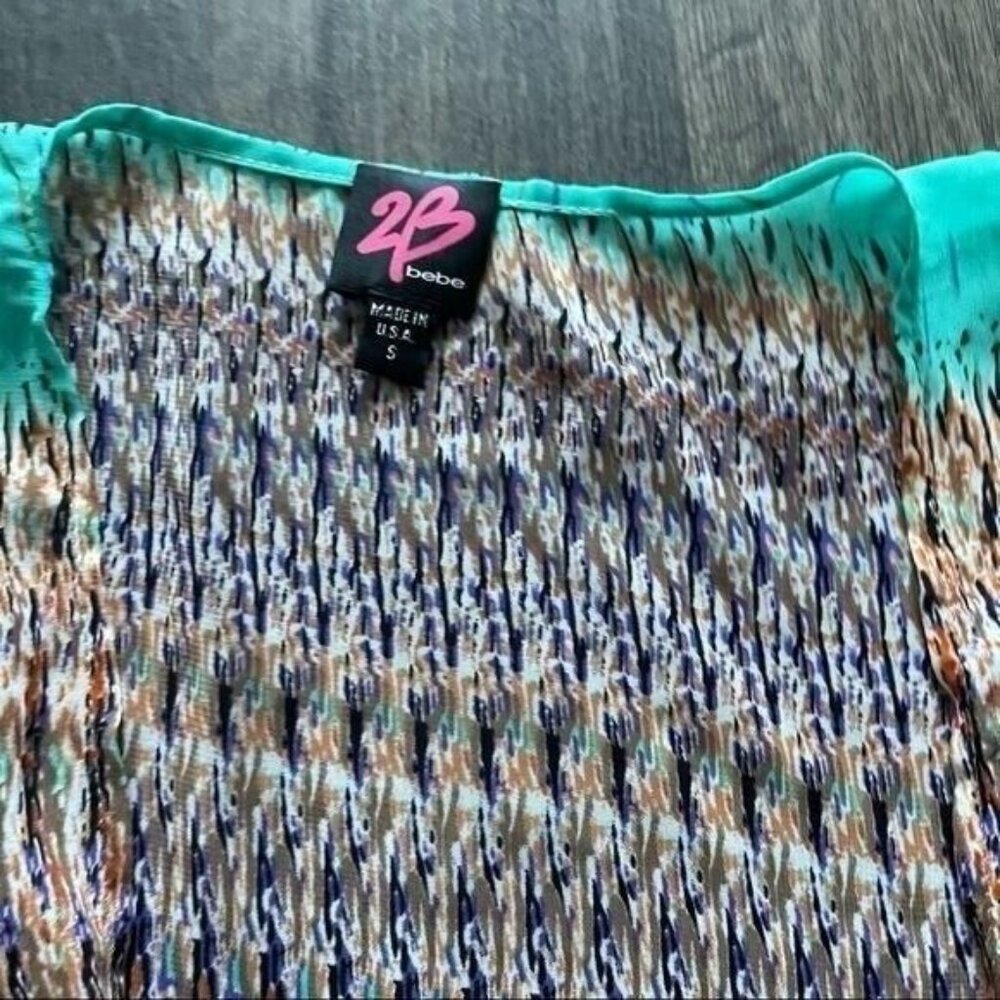 BEBE 2B Multicolor Kimono Size S - Picture 5 of 9